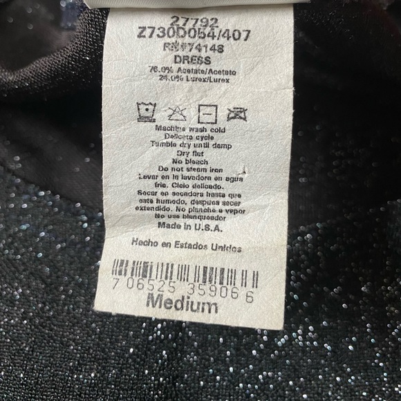 VTG 90s Jalate Black and Metallic Dress - Picture 5 of 7